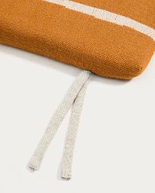 Подушка для шезлонга Daila оранжевого цвета из 100% ПЭТ с рисунком икат, 50 x 175 см