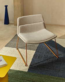 Zahara Стул со стальными ножками полиэстер бежевый