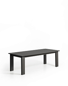 Раздвижной уличный стол Livorno из графитового алюминия, 233(350) x 100 см