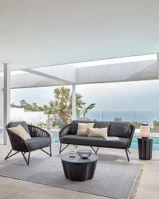 Круглый столик Vilandra из бетона для улицы