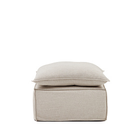 Anarela Пуф со съемным льняным чехлом бежевого цвета 80 х 80 см