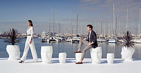 Кашпо Adan матовое белое 70x96x100