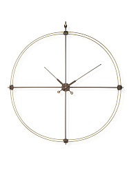 Настенные часы Delmori Premium латунный/орех