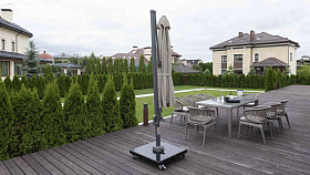 Зонт NEO T2 D350 Light grey (с основанием и чехлом для хранения)