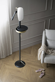 Вешалка напольная с зеркалом Momentos W черный ясень / мрамор Sahara Noir