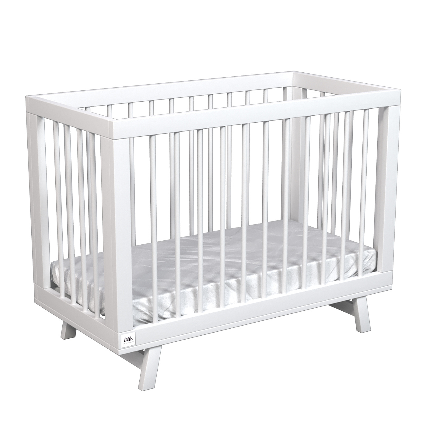 Кроватка для новорожденного Lillaland - модель Lilla Aria (НИК23)белая