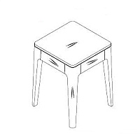 Приставной столик RONDA шпон ореха F 40x40x50