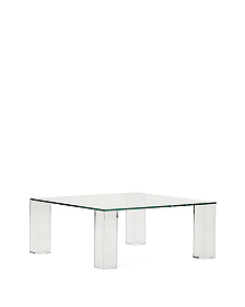 Журнальный столик Adularia из стекла прозрачного цвета 85 x 85