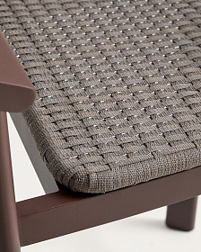 Уличный полубарный стул Erice из алюминия и веревки коричневого цвета, 75 см