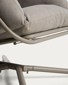 Подвесное кресло Livadi из стали и веревки бежевого цвета