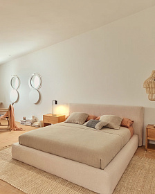 Чехол для подушки Lorin из льна зелёного цвета с бахромой 30 x 50 см