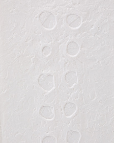 Olvin Абстрактная картина на белой бумаге с рельефным рисунком