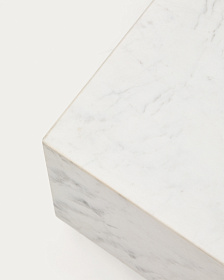 Журнальный столик Sorein из белого мрамора 100 x 50 см