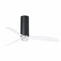 Потолочный вентилятор Tube Fan LED мато. черный/прозрачный
