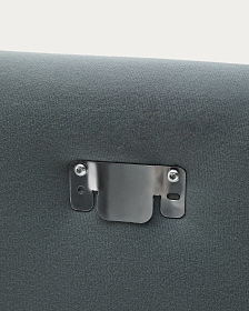 Изголовье кровати Jaira из льна и хлопка серо-коричневого цвета со съемным чехлом для кровати 90 см