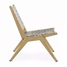 Кресло для террасы Mirta черно-белое