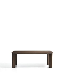 Раздвижной стол Jondal из массива и шпона дуба с отделкой под орех, 240 (320) x 100