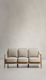 Уличный 3-х местный диван Elunda из тикового дерева и бежевой веревки