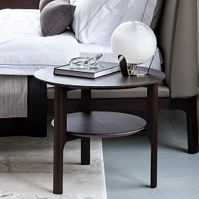 Приставной столик RONDA темный орех V36W1