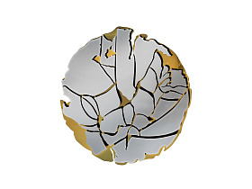 Fiorella Настенная скульптура золотой/хром