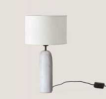 Настольная лампа Shin белый мрамор / абажур 801011/35