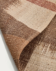 Джутовый ковер Domira с разноцветным узором икат, 200 x 300 см