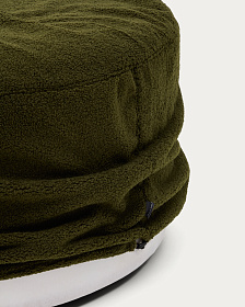 Пуф Kaeli со съемным чехлом из зеленого букле Ø 90 см