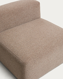 Коричневое кресло из синели Blok, 90 см