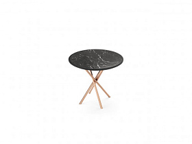 Приставной столик Lady Nero Marquina Marble/Copper Stainless