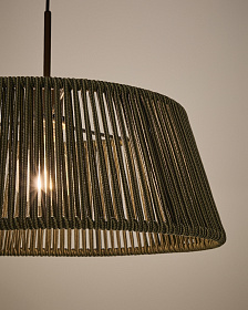 Абажур подвесного светильника Aldet из зеленого веревочного шнура Ø46 см