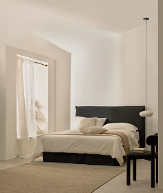 Jaira Кровать антрацитового цвета со съемным чехлом для матраса размером 160 х 200