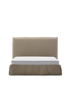 Jaira Кровать коричневого цвета со съемным чехлом для матраса размером 160 х 200