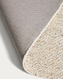 Ковер Lenuo из шерсти и хлопка жаккардовый цвет экрю, 160 x 230 см