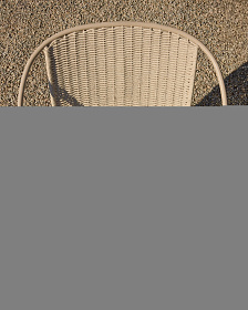 Кресло уличное Atrani из стали и веревки цвета таупе