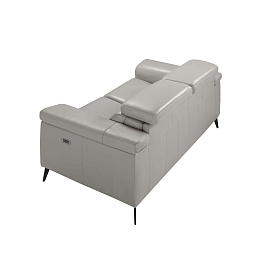 Диван 2-х местный с реклайнером 5319-2P-M5653 /6107 серый кожаный