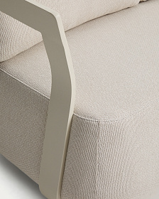 Уличный 3-х местный диван Tamaris из алюминия цвета экрю, 217 см