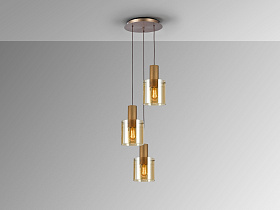 Venize Люстра 3L медный-янтарный