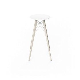 Круглый барный стол Faz на деревянных нохках