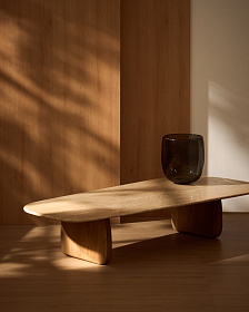 Ваза Sirau из серого стекла, диаметр 24 см