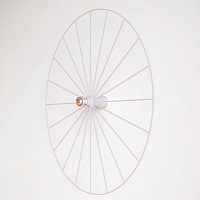 Бра Wheel 90 cm белый + цоколь 20 cm белый