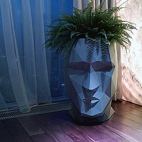 Кашпо Adan матовое синее 70x96x100