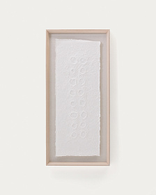 Olvin Абстрактная картина на белой бумаге с рельефным рисунком