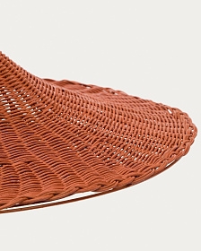 Bladia Абажур для подвесного светильника из ротанга с терракотовой отделкой Ø70 см