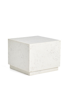 Журнальный столик Sorein из белого мрамора 50 x 50 см