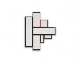 Зеркало модульное Dover лак Dust Rose/черный