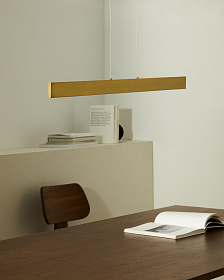 Подвесной светильник Boadella из алюминия с золотой отделкой