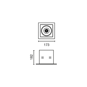 Встраиваемый светильник Colin-1 черный LED 18-25W 2700K 56º