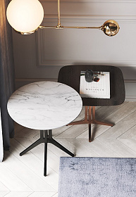 Приставной столик Medusa 2 белый лак