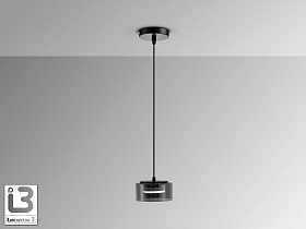 Olaia Подвесной светильник 1L черный/дымчатый