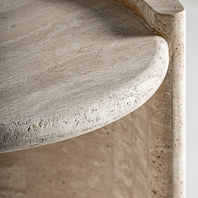 Приставной столик Thiennes из травертина